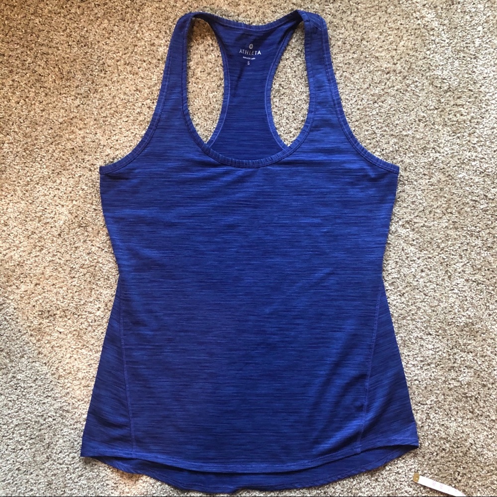 Athleta tank, blue, size small